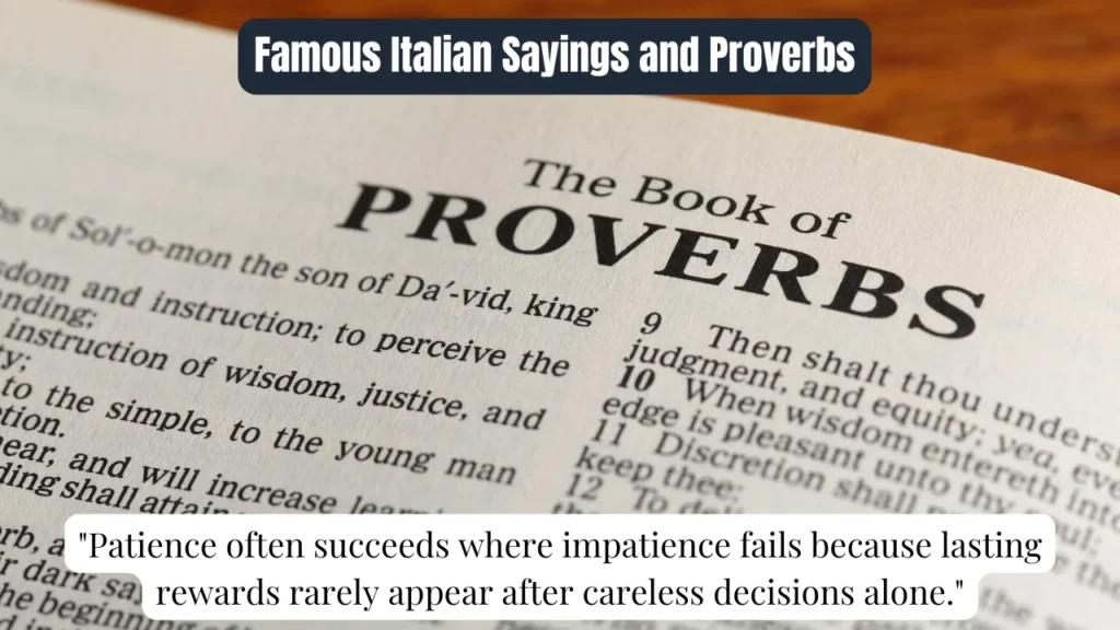 Famous Italian Sayings and Proverbs