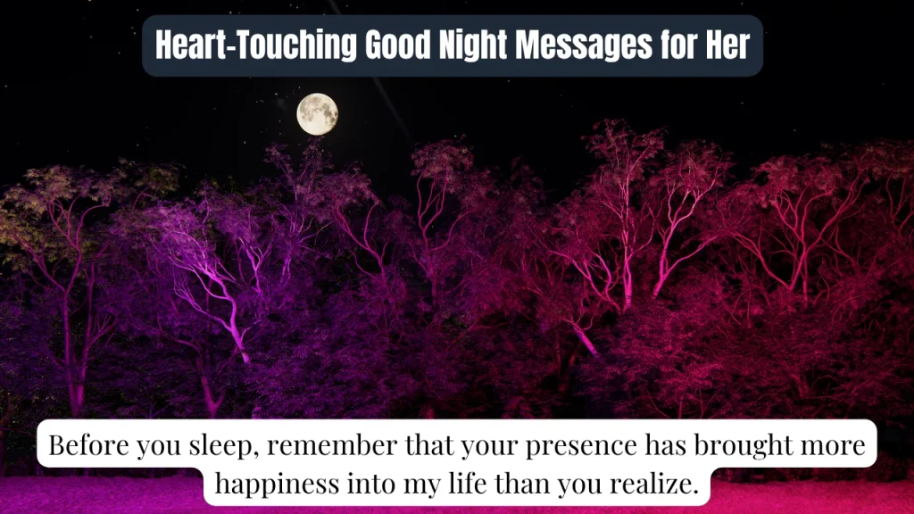 Heart-Touching Good Night Messages for Her
