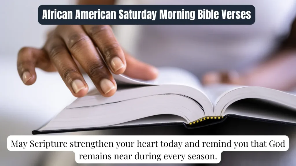 African American Saturday Morning Bible Verses